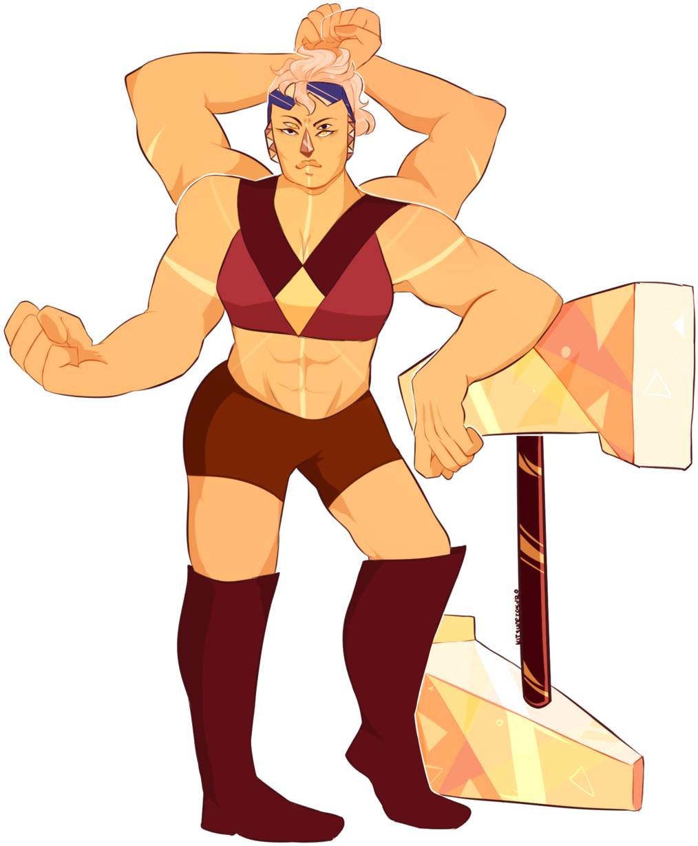 Jasper Topaz = Star Rose Quartz - Steven Universe Jasper And Topaz Fusion (1024x1283), Png Download