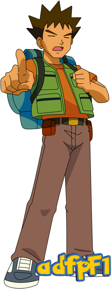 Image Result For Pokemon Anime Original Series Brock - Brock Pokemon Png (400x973), Png Download