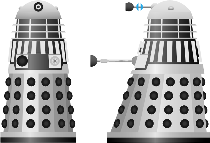 Death - Doctor Who Dalek Silver (880x640), Png Download