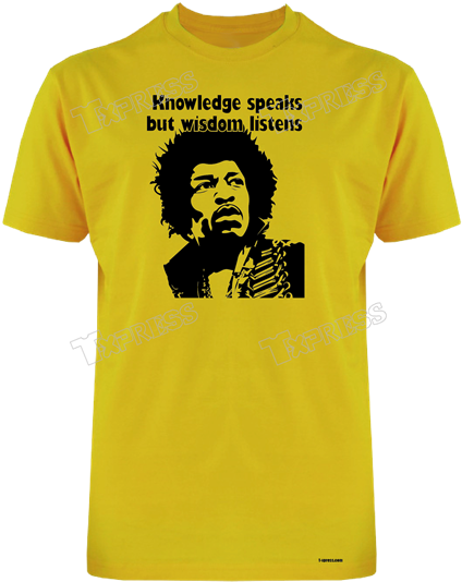 Knowledge Speaks -yellow - Ricky Steamboat T Shirt (480x640), Png Download