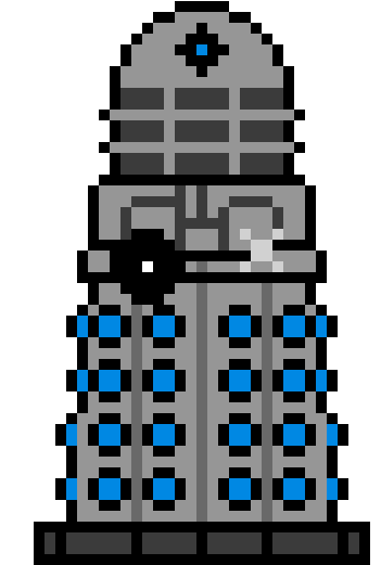Dalek - Dalek Pixel Art (420x600), Png Download