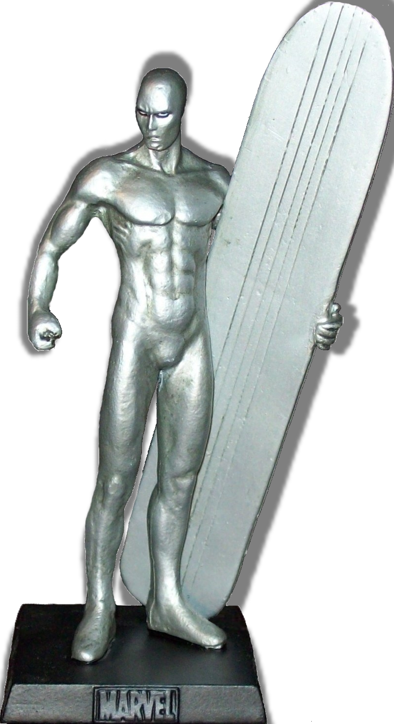 Eaglemoss Marvel Silver Surfer Figurine - Marvel Comics (805x1478), Png Download