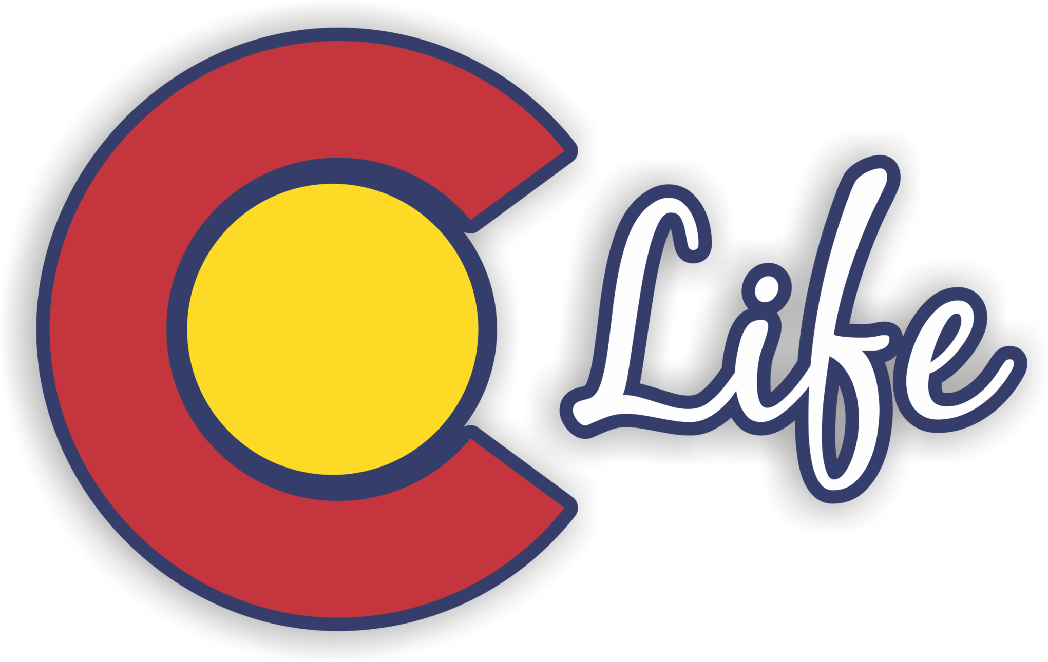 Co Life Colorado Flag Decal - Flag Of Colorado (2048x1295), Png Download