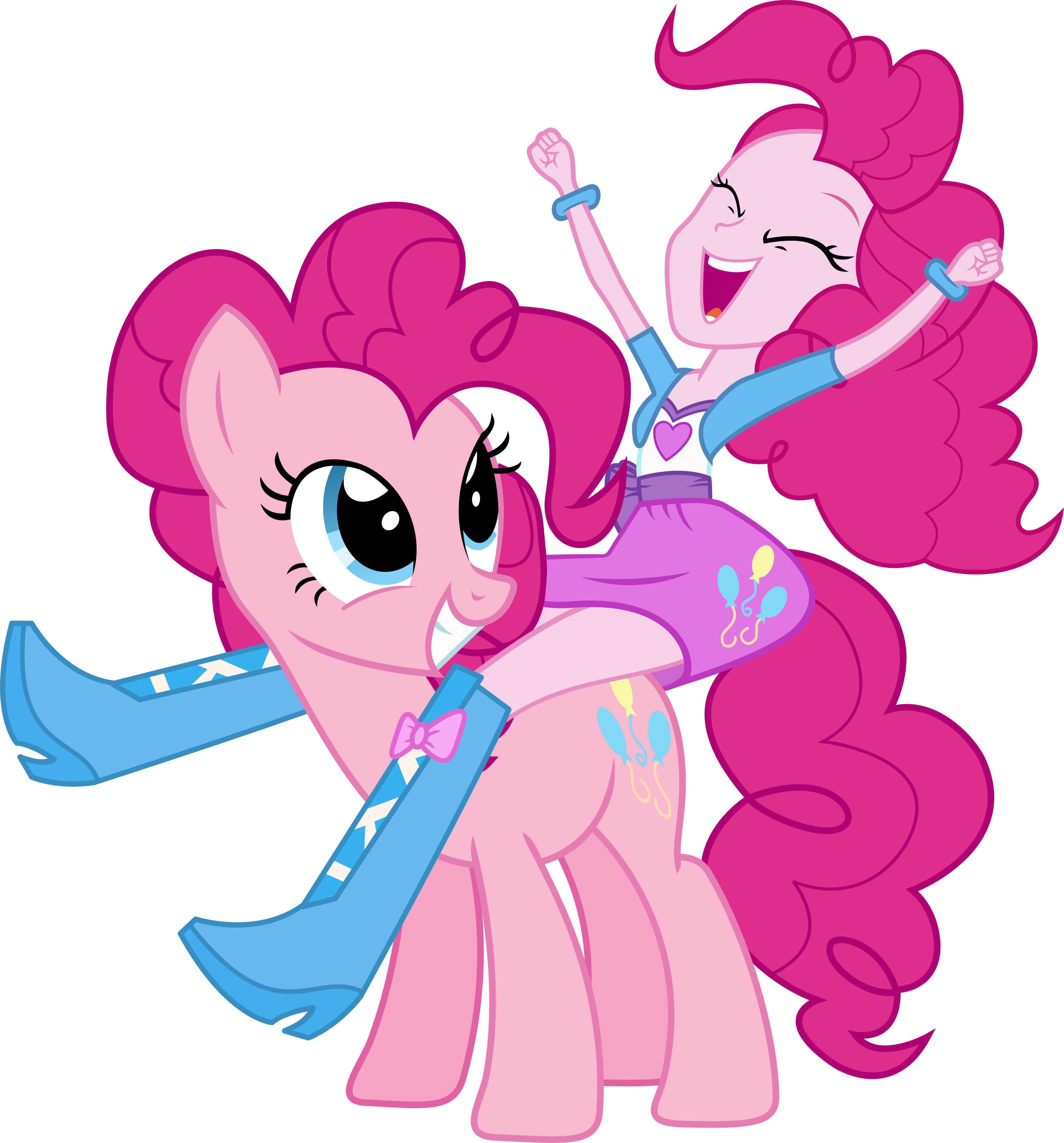 Pinkie Pie And Pinkie Pie (3460x3717), Png Download