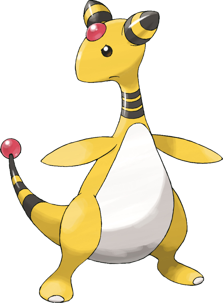 I Love Electric Type Pokemon, And In My Gold Version, - Ampharos Png (753x1024), Png Download