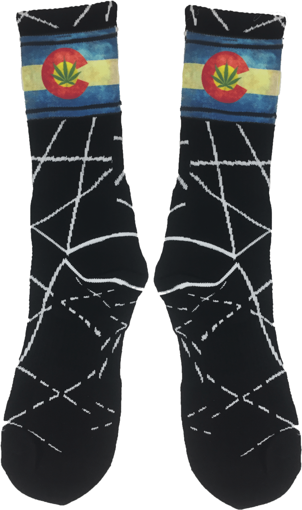 Moxy Socks Colorado Pot Leaf Dye Sublimation Fitness - Sock (1294x2048), Png Download