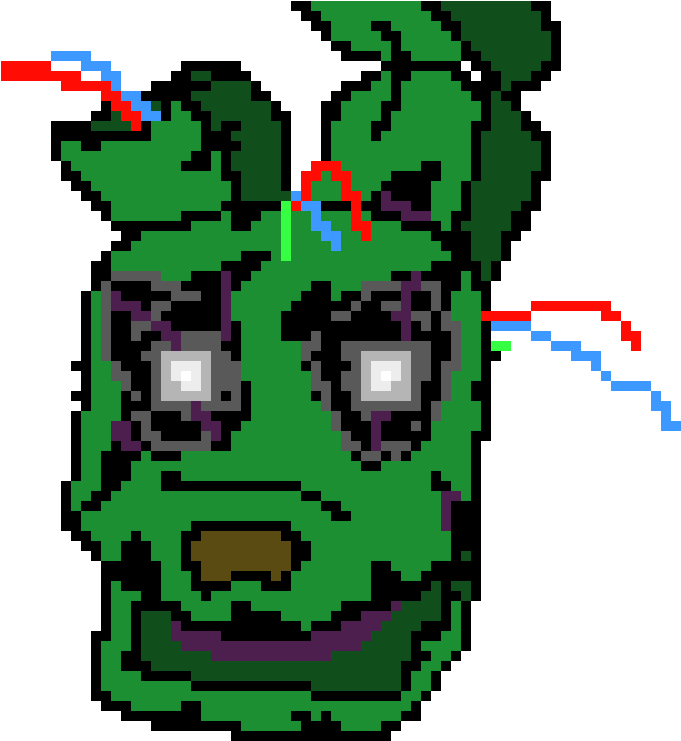 Salvaged Springtrap - Pixel Art (730x740), Png Download