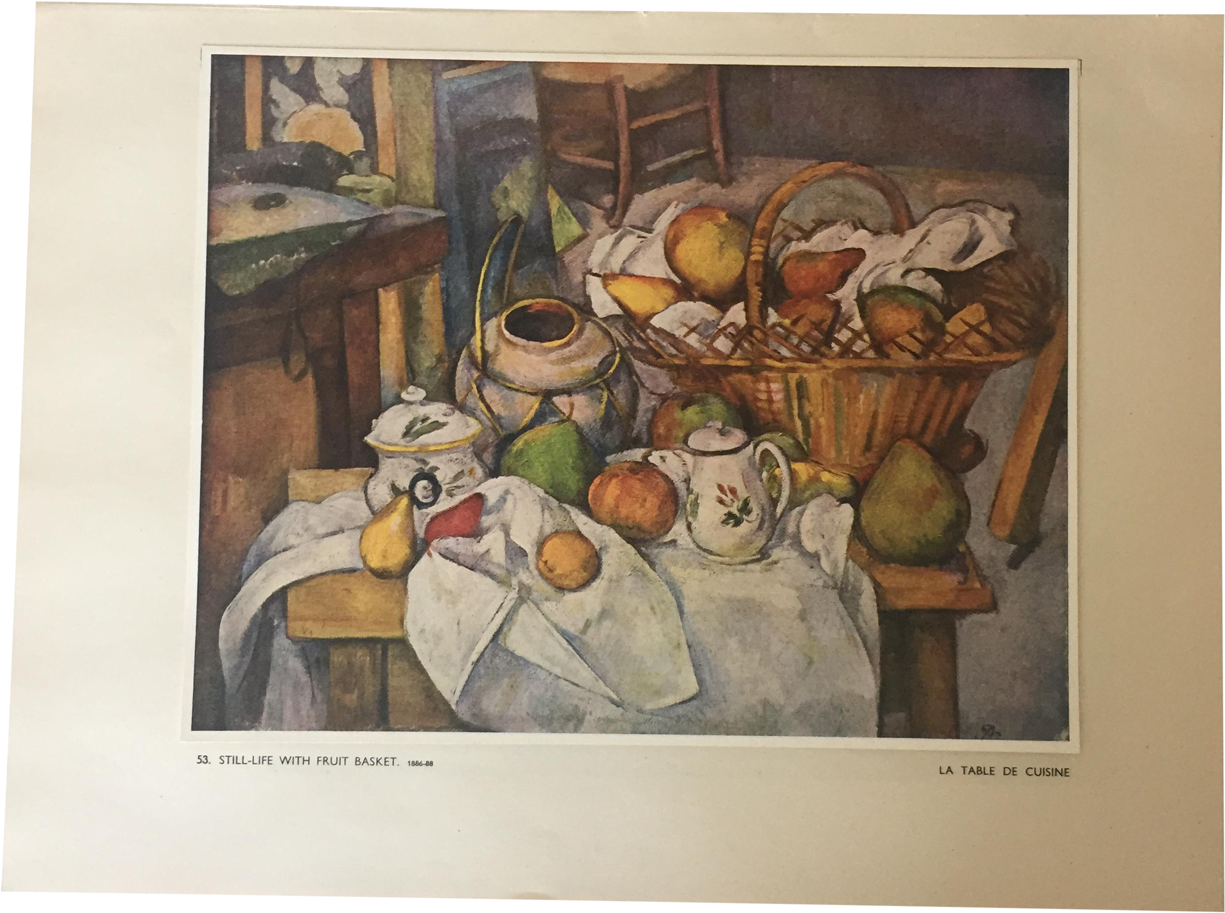 Png Royalty Free Download Paul Cezanne With Fruit - Still Life With Fruit Basket (2688x2002), Png Download