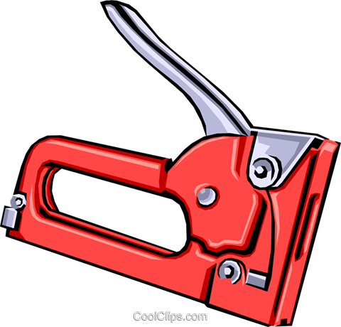 Staple Gun Royalty Free Vector Clip Art Illustration - Staple Gun (480x460), Png Download