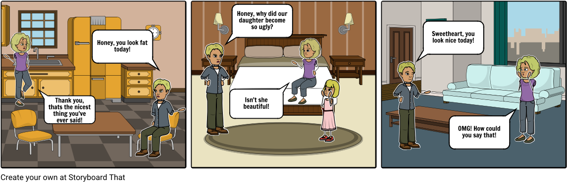 Stupid Wife - Cartoon (1164x385), Png Download