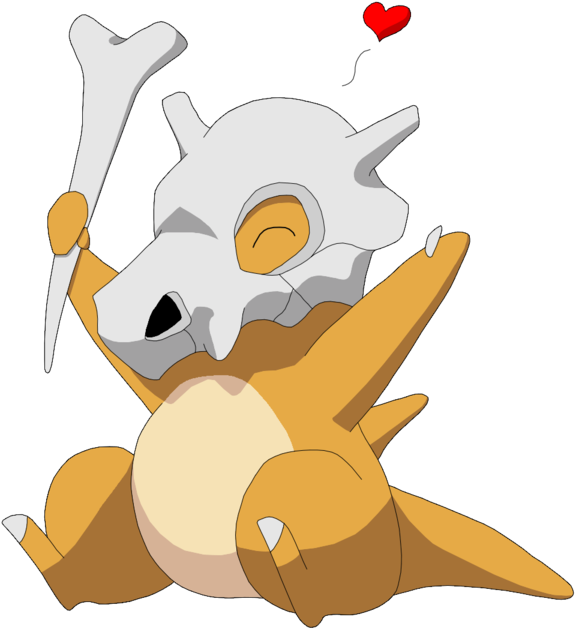 By Charmingwolfnikki On Deviantart - Cubone Cute (600x660), Png Download