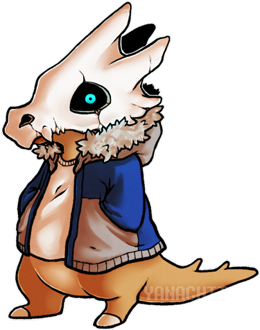 Cubone Drawing Evil Banner Freeuse - Poketale Sans Cubone (500x500), Png Download