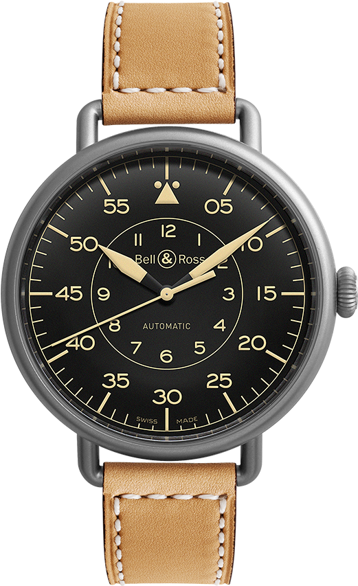 Bell & Ross Ww1-92 Heritage Watch, 45mm - Black/tan (585x1050), Png Download