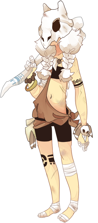 Gijinka-dex Cubone - Marowak Gijinka Male (620x1001), Png Download