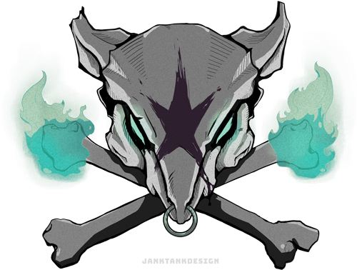 Cubone Alola Form - Alolan Marowak Pirate (500x500), Png Download