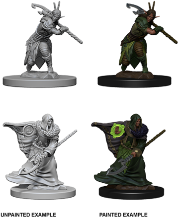 Dnd Unpainted Minis Wv 4 Elf Male Druid - Nolzur's Marvelous Miniatures Druid (392x480), Png Download