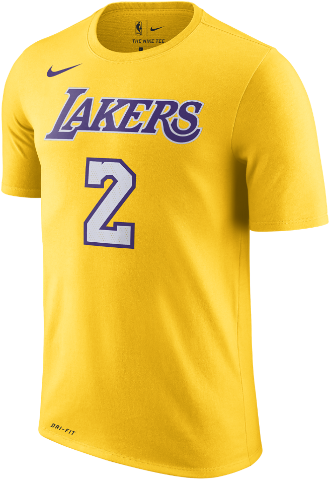 Lonzo Ball Los Angeles Lakers Nike Dry Men's Nba T-shirt - Lebron James Lakers T Shirt (1000x1000), Png Download