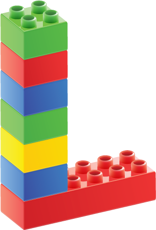 Alfabeto De Bloques L - F Lego (369x548), Png Download