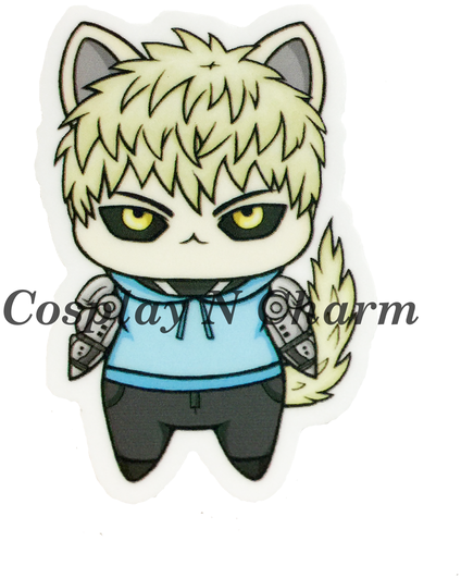 Genos Pvc Waterproof Sticker - Cartoon (498x612), Png Download