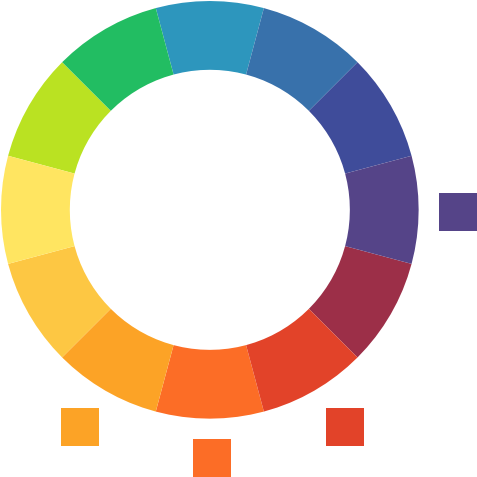 Color Wheel Generated From The Brand Colors - Color (700x610), Png Download