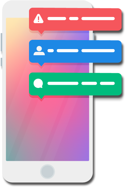 Celular Mensagens Coloridas 1 - Mobile Phone (552x672), Png Download