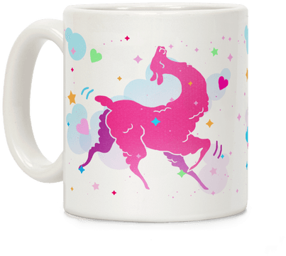 Cute Llama Coffee Mug - Generic Cute Llama White (484x484), Png Download