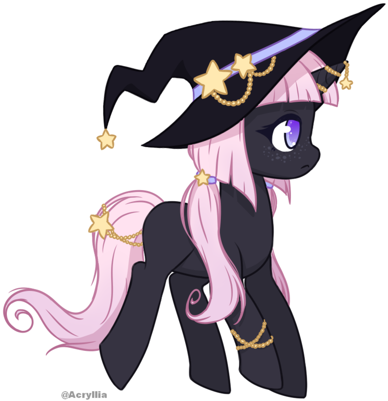 Pony Adopt Halloween Day 19 Witch By Acrylliav Mlp - Witch Pony (876x911), Png Download