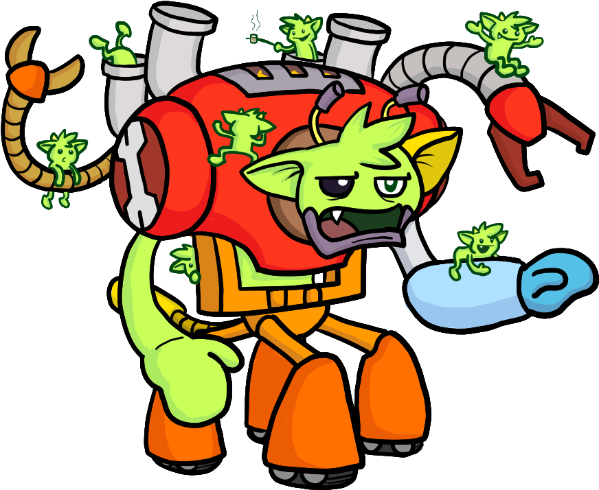 Gremlin Hadn't Become The Means To His Own End - Cartoon (891x734), Png Download