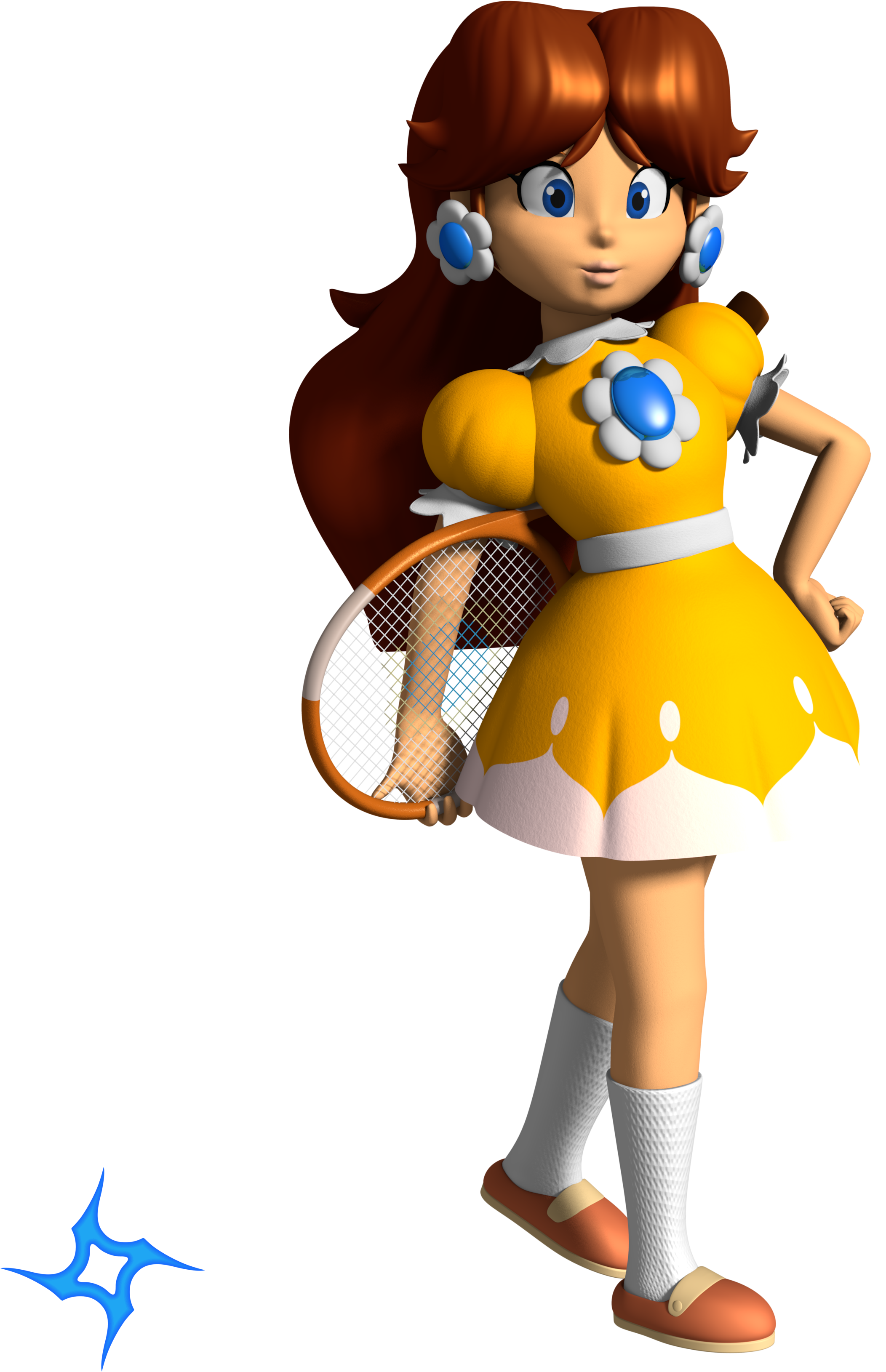 Vinfreild N64 Princess Daisy Mario Tennis 1 By Vinfreild-d8mtjtz - Super Mario Land Daisy (2700x3300), Png Download