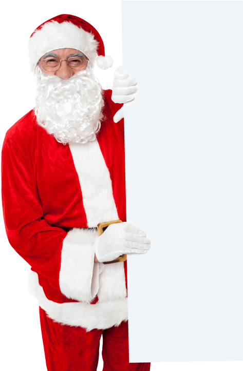 Free Png Santa Claus Png Images Transparent - Santa Claus With A Banner Png (480x722), Png Download