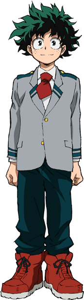 Izuku Midoriya School Uniform - My Hero Academia Deku School Uniform (234x636), Png Download