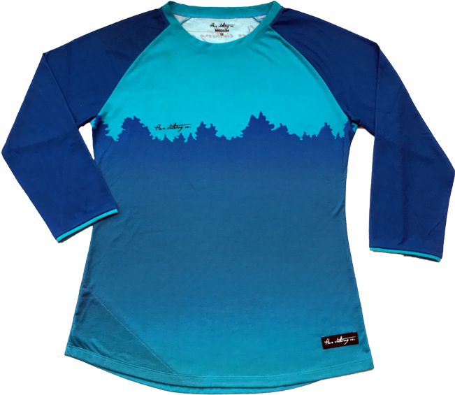 Flare Women's Enduro Jersey Teal - Long-sleeved T-shirt (650x650), Png Download
