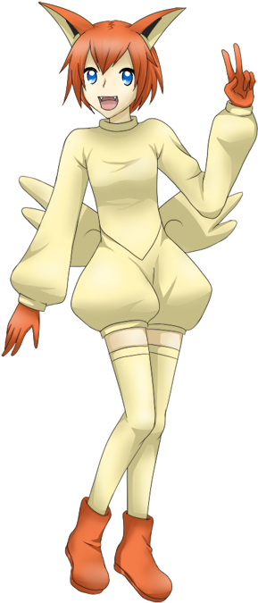 Victini Gijinka (538x717), Png Download
