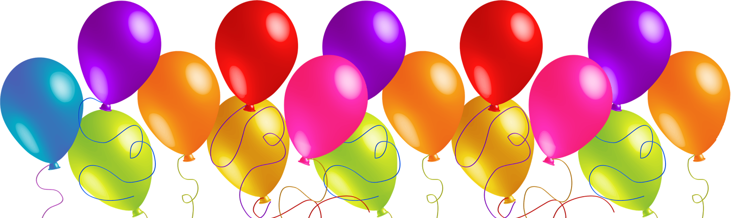 Celebration Of Life Day - Clipart Balloons Free (1440x430), Png Download