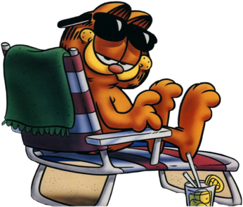 Garfield028 - Cool Cat Garfield (400x300), Png Download