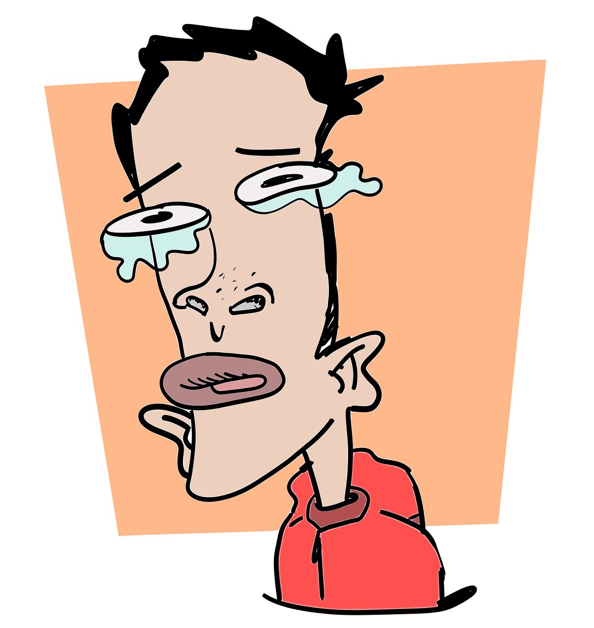 Crying Sad Dengue Fever - Clip Art (1210x1280), Png Download
