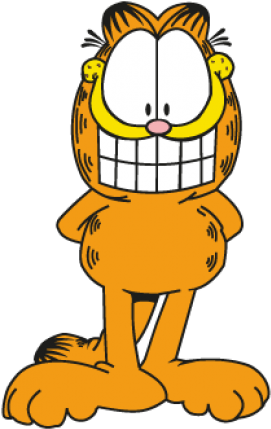 Garfield Characters Logo Vector - Happy Garfield (518x518), Png Download