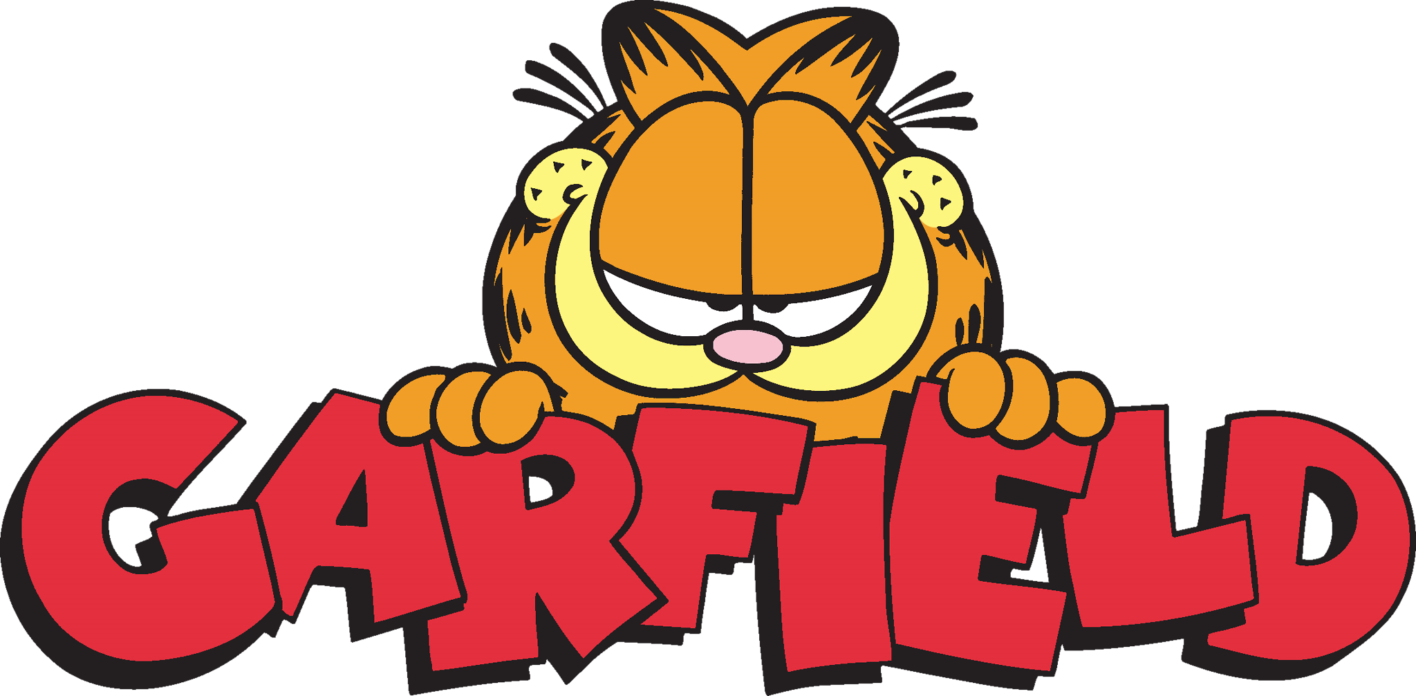 Lasagna Drawing Garfield Clipart Royalty Free Download - Logo Garfield (2048x1006), Png Download