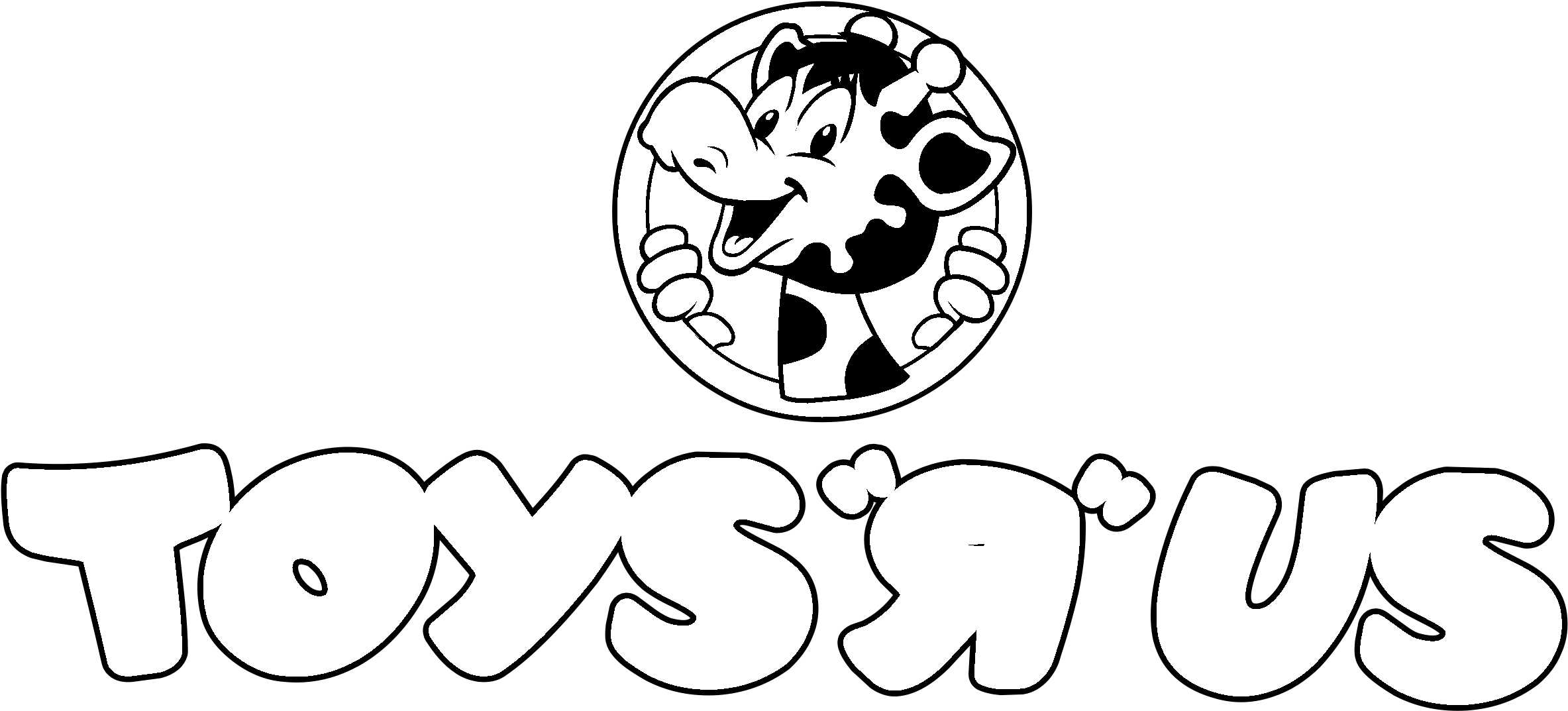 Toys R Us Logo Black And White (2400x2400), Png Download