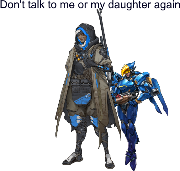 Don't Talk To Me Or My Daughter Again - Ana Overwatch Reference Sheet (600x600), Png Download