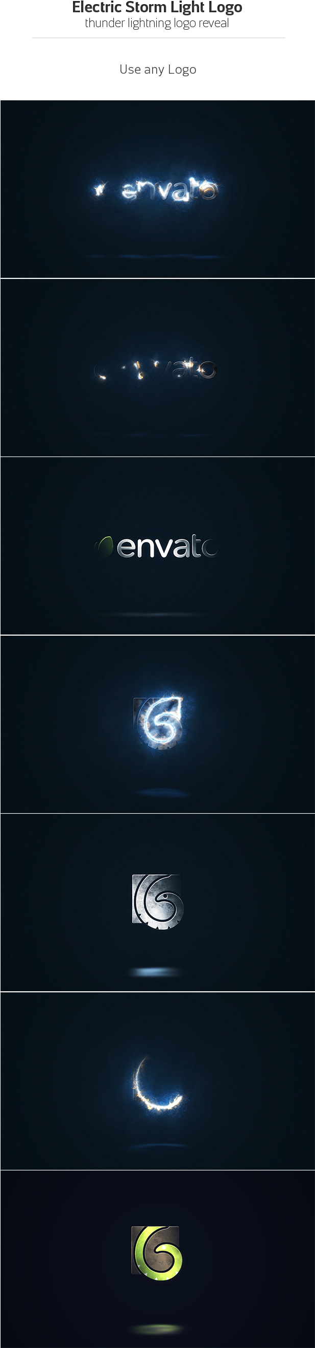 Electric Storm Light Logo • After Effects Template - Emblem (616x2686), Png Download