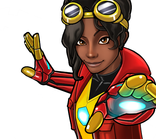 Riri Williams From Marvel Avengers Academy 003 - Marvel Avengers Academy (508x452), Png Download