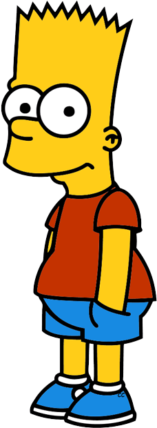 About - Bart Simpson (233x631), Png Download
