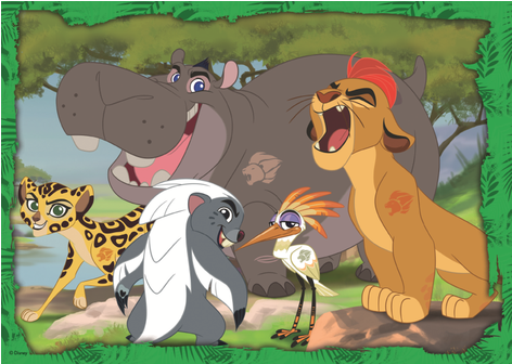 Disney Lion Guard Ass A 4x 35pcs Puzzle - Ravensburger Jumbo Disney The Lion Guard Jigsaw Puzzle (630x335), Png Download