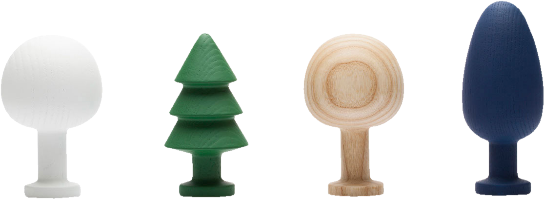 Forest, Wood Wall Mount Coat Hangers Set Of 4-0 - Hook (1200x849), Png Download