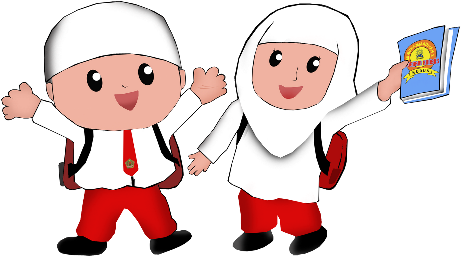 Kartun Anak Sekolah (1600x1021), Png Download