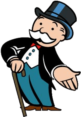 Monopoly Banker Old Version - Monopoly Man (400x400), Png Download