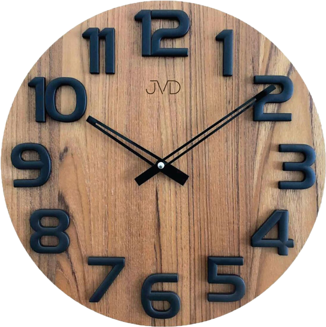 Wooden Wall Clock Jvd Ht97 - Nástěnné Hodiny Dřevěné (1200x1209), Png Download