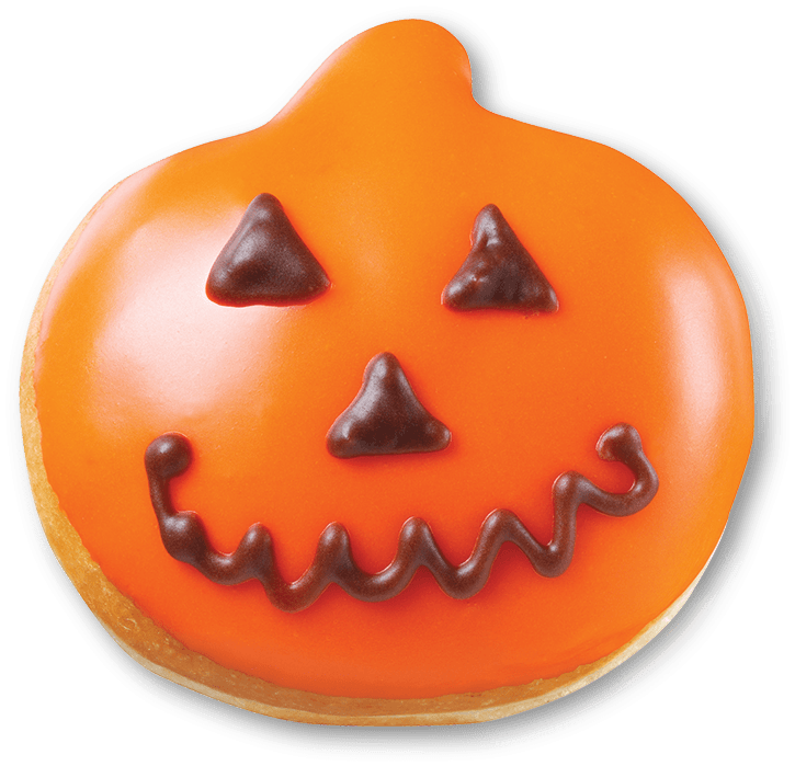 Krispy Kreme Halloween 2016 Pumpkin Doughnut - Dunkin Donuts Halloween Donut (900x900), Png Download