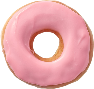 Strawberry Iced Doughnut ☆ - Iced Ring Doughnuts (480x480), Png Download